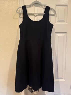 J. Crew Black Sleeveless Fit-and-Flare Mini Dress